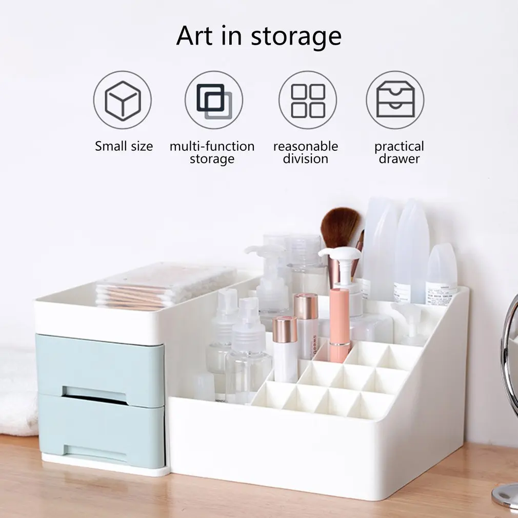 Cosmetic Storage Box Drawer Makeup Organizer Dressing Table Skin Care Rack Makeup Storage Box Sub-Grid Design Storage Case
Cosmetic Storage Box Drawer Makeup Organizer Dressing Table Skin Care Rack Makeup Storage Box Sub-Grid Design Storage Case