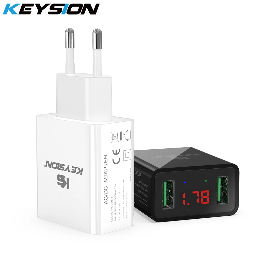 KEYSION LED Display 2 USB Charger for iPhone 11 Pro iPad Fast Wall Charger for Samsung Xiaomi Huawei Phone adapter Charger EU US
KEYSION LED Display 2 USB Charger for iPhone 11 Pro iPad Fast Wall Charger for Samsung Xiaomi Huawei Phone adapter Charger EU US