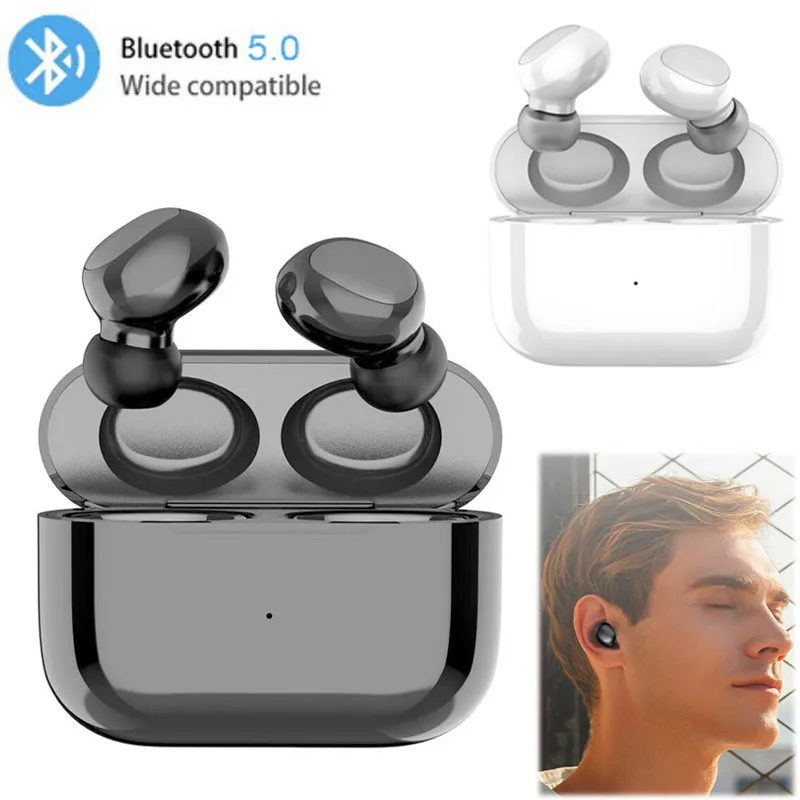 

Earphones Wireless Mini In-ear Stereo Music Headset Sport Driving Twins Earbuds with Mic for iPhone Android Phones