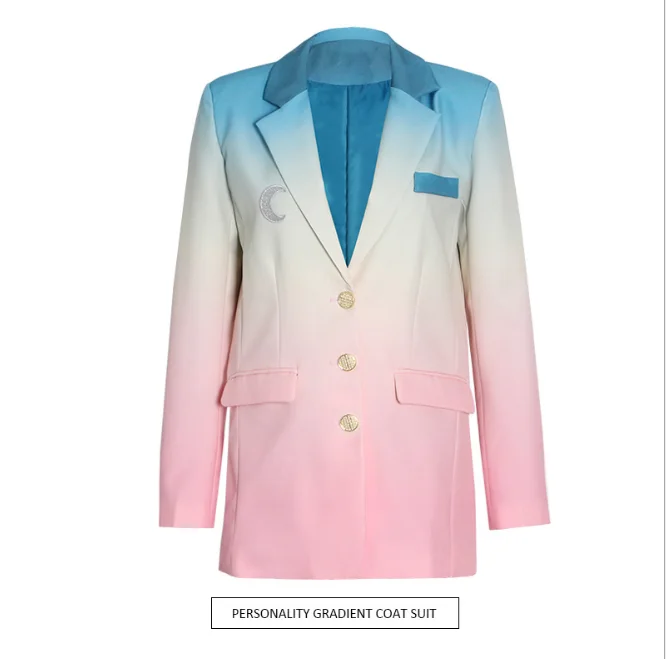 Women‘s Suit Jacket Autumn Ultra-exquisite Unique Fashion Temperament Gradient Color Single-breasted Design Long-sleeved Clothes
Women‘s Suit Jacket Autumn Ultra-exquisite Unique Fashion Temperament Gradient Color Single-breasted Design Long-sleeved Clothes