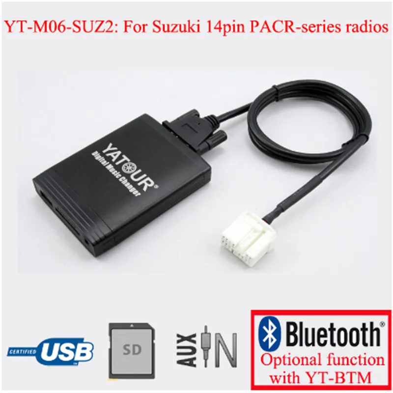 Yatour for Suzuki SX4 Grand Vitara Swift Jimny II 14-Pin PACR Car Digital Music Changer USB MP3 adapter for Fiat Sedici Agila 68
Yatour for Suzuki SX4 Grand Vitara Swift Jimny II 14-Pin PACR Car Digital Music Changer USB MP3 adapter for Fiat Sedici Agila 68