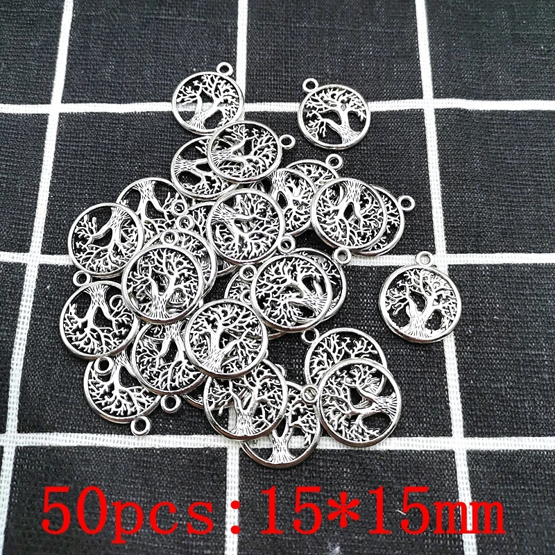 50pcs / 1pack Personalized Jewelry Pendant Accessories Silver Tree of Life Model Metal Jewelry Keychain Necklace Pendant
50pcs / 1pack Personalized Jewelry Pendant Accessories Silver Tree of Life Model Metal Jewelry Keychain Necklace Pendant