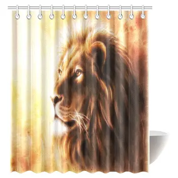 Safari Decor Shower Curtain, Wild Lion Safari Animal Nature Image Fabric Bathroom Shower Curtain with Hooks, Extra Long
Safari Decor Shower Curtain, Wild Lion Safari Animal Nature Image Fabric Bathroom Shower Curtain with Hooks, Extra Long