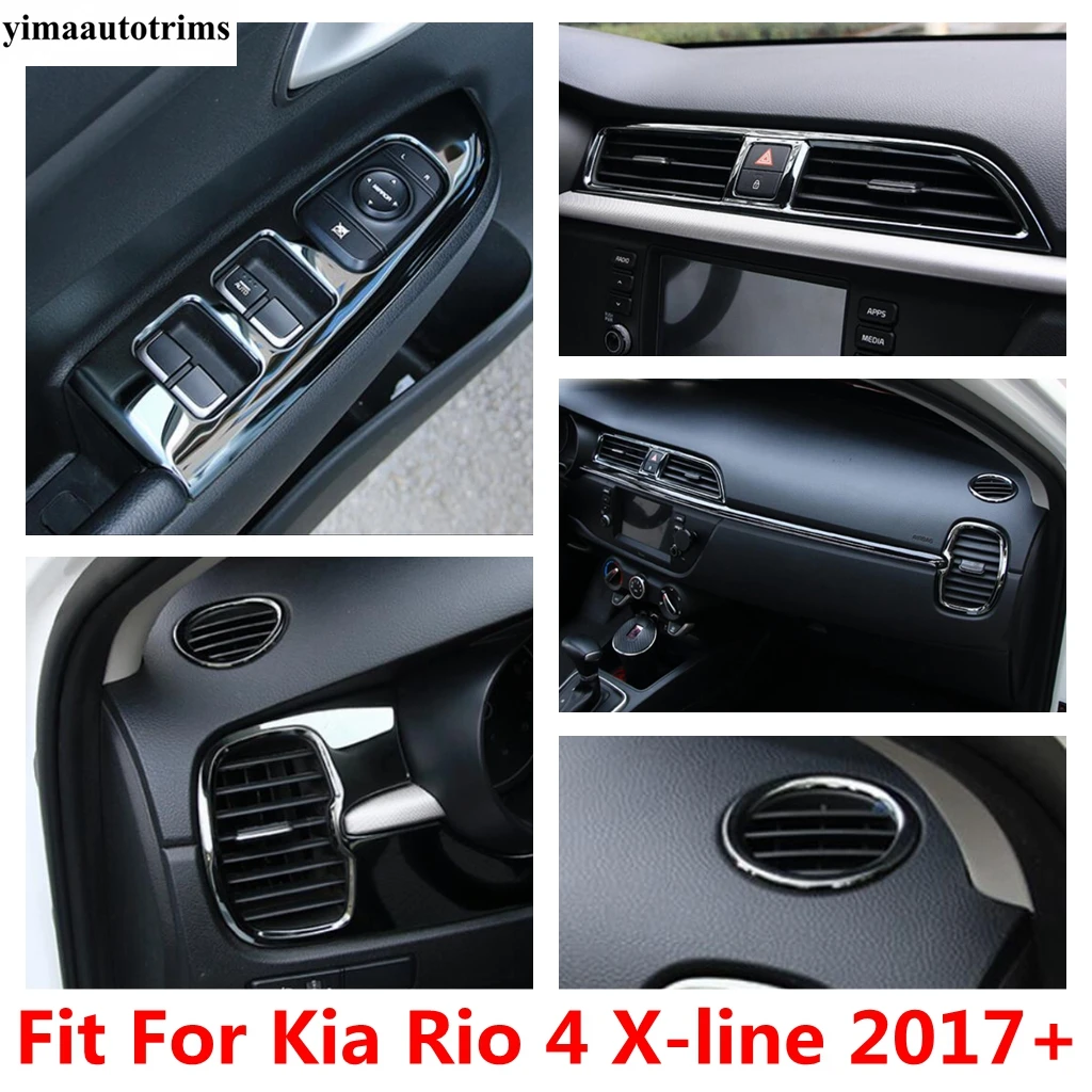 For Kia Rio 4 X-line 2017 - 2020 Window Lift Dashboard Air Conditioning AC Vent Outlet Cover Trim Stainless Steel Accessories
For Kia Rio 4 X-line 2017 - 2020 Window Lift Dashboard Air Conditioning AC Vent Outlet Cover Trim Stainless Steel Accessories
