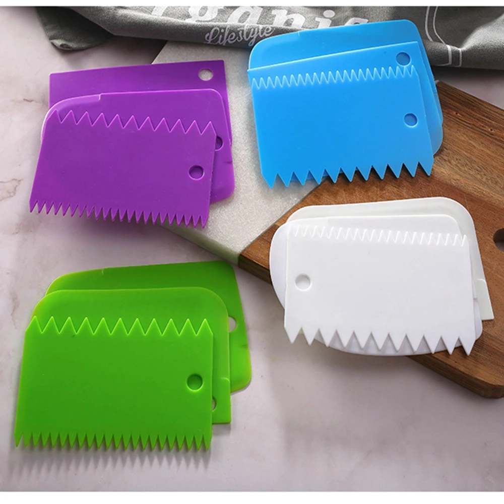 3Pcs Baking Pastry Tools Plastic Dough Knife Fondant Scraper Kitchen Accessories Plain Smooth Jagged Edge Spatulas Cookie Cutter
3Pcs Baking Pastry Tools Plastic Dough Knife Fondant Scraper Kitchen Accessories Plain Smooth Jagged Edge Spatulas Cookie Cutter