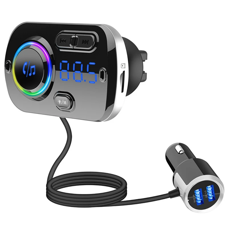 Bluetooth FM Transmitter 5.0 Modulator Car Phone Handsfree Radio Music Adapter Player USB Dual Smart Fast Charging Quick Charger
Bluetooth FM Transmitter 5.0 Modulator Car Phone Handsfree Radio Music Adapter Player USB Dual Smart Fast Charging Quick Charger