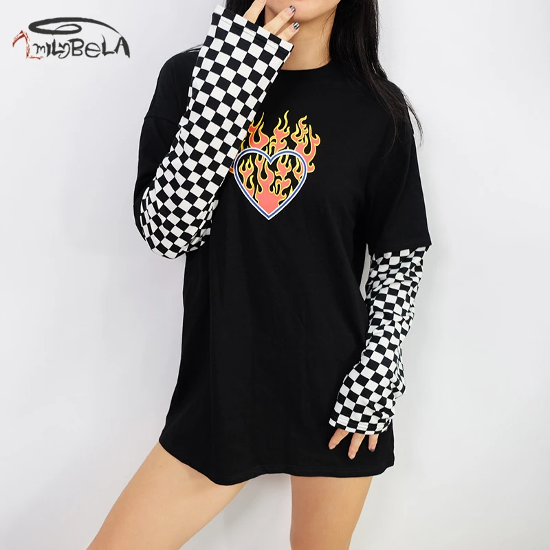 ImilyBela Plaid Sweatshirt Women Long Sleeve Patchwork Print Punk Style Pullovers Autumn Checkerboard Fake Two Pieces Streetwear
ImilyBela Plaid Sweatshirt Women Long Sleeve Patchwork Print Punk Style Pullovers Autumn Checkerboard Fake Two Pieces Streetwear