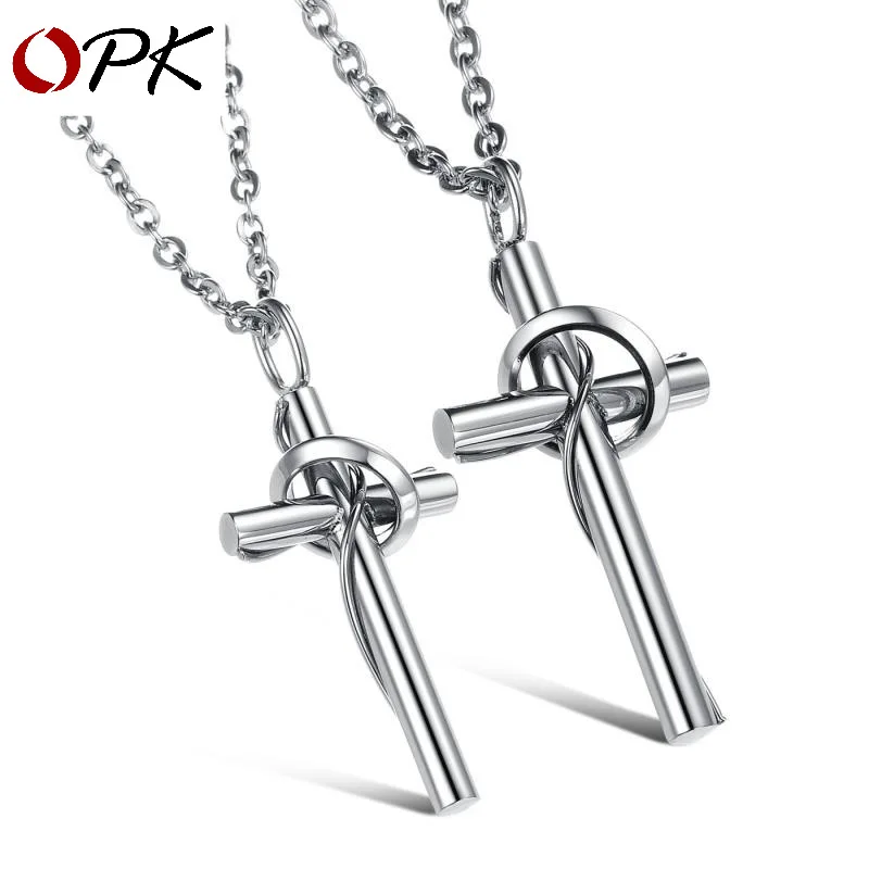 Titanium Steel Accessories Wholesale Korean-style Jewelry Love Lingering Cross Titanium Steel Couples Necklace Pure Steel Neckla
Titanium Steel Accessories Wholesale Korean-style Jewelry Love Lingering Cross Titanium Steel Couples Necklace Pure Steel Neckla