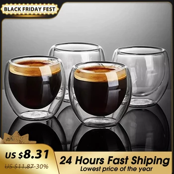 4/6Pcs Heat-Resistant Double Wall Glass Cup Beer Espresso Coffee Cup Set Handmade Beer Mug Tea Glass Whiskey Glass Cup Drinkware
4/6Pcs Heat-Resistant Double Wall Glass Cup Beer Espresso Coffee Cup Set Handmade Beer Mug Tea Glass Whiskey Glass Cup Drinkware