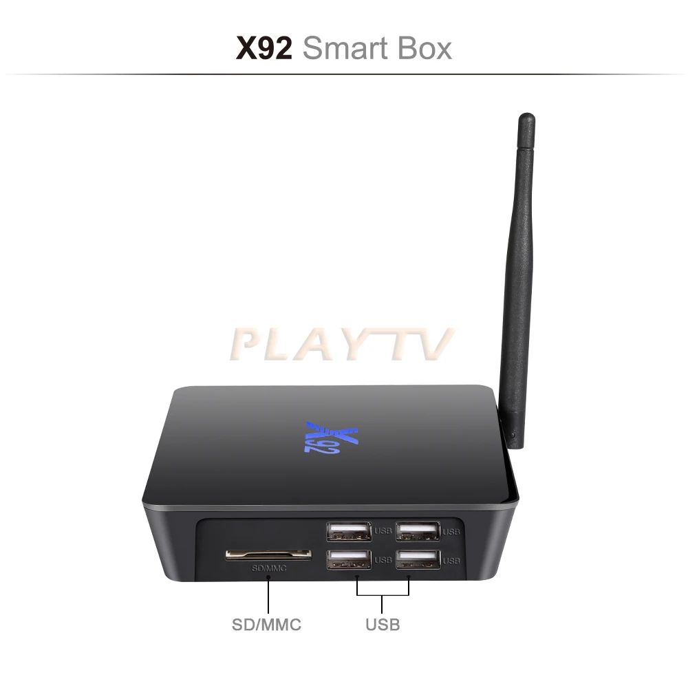 [Подлинный] X92 3 Гб/32 ГБ ГБ/16 2 Android 7 1 Smart tv Box Amlogic S912 Восьмиядерный процессор