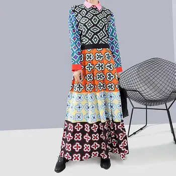 Women's Floral Splicing Long Dress Spring / Summer Long Sleeve Lapel High Waist Single Row Button Loose Dress
Women's Floral Splicing Long Dress Spring / Summer Long Sleeve Lapel High Waist Single Row Button Loose Dress