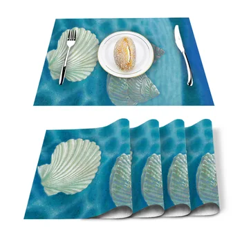 Summer Blue Sea Shell Conch Placemat for Dining Table Non-slip and Heat-insulating Table Mat Table Decoration
Summer Blue Sea Shell Conch Placemat for Dining Table Non-slip and Heat-insulating Table Mat Table Decoration