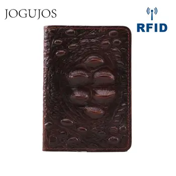 JOGUJOS RFID Passport Holder Crocodile Pattern Genuine Leather Travel Credit Wallets Vintage Business Card Cover Porta Pasaporte 
JOGUJOS RFID Passport Holder Crocodile Pattern Genuine Leather Travel Credit Wallets Vintage Business Card Cover Porta Pasaporte