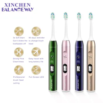 Full LCD Screen Waterproof Ultrasonic Sonic Electric Toothbrush Rechargeable Tooth Brush with Replacement Head Whitening Adult
Full LCD Screen Waterproof Ultrasonic Sonic Electric Toothbrush Rechargeable Tooth Brush with Replacement Head Whitening Adult