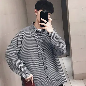 Very Fairy Shirt Male Long-sleeved Design Student Korean Version of The Loose Loose Wild Handsome Student Plaid Shirt Tide
Very Fairy Shirt Male Long-sleeved Design Student Korean Version of The Loose Loose Wild Handsome Student Plaid Shirt Tide