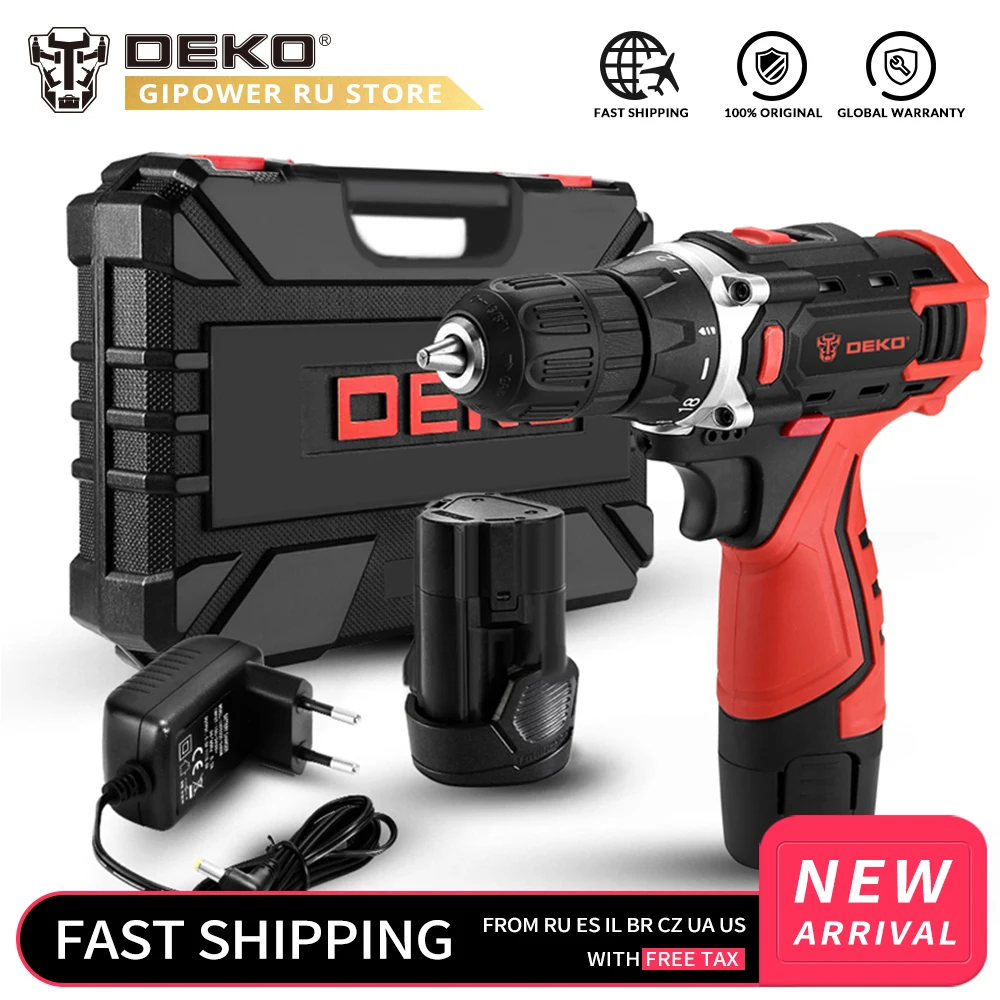 DEKOPRO Banger 12V Cordless Drill Li-ion Battery Wireless Rechargeable Home Max.Drilling Diameter 3/8-Inch Electric Power Tool
DEKOPRO Banger 12V Cordless Drill Li-ion Battery Wireless Rechargeable Home Max.Drilling Diameter 3/8-Inch Electric Power Tool