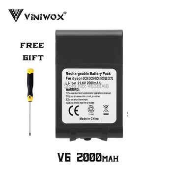 2000mAh 21.6V Replacement Rechargeable Battery Pack for Dyson V6 Serise Li-ion DC72 DC74 DC62 DC61 DC58 DC59 SV04 SV07 SV08 SV03
2000mAh 21.6V Replacement Rechargeable Battery Pack for Dyson V6 Serise Li-ion DC72 DC74 DC62 DC61 DC58 DC59 SV04 SV07 SV08 SV03
