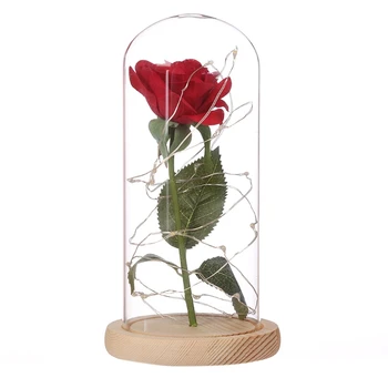 Artificial Rose LED Wooden Base Glass Cover Mother's Gift Valentine's Day Decor 425D
Artificial Rose LED Wooden Base Glass Cover Mother's Gift Valentine's Day Decor 425D