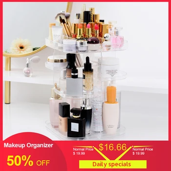 Makeup Organizer 360 Degree Rotation Cosmetic Display Case Storage Adjustable Height Make up Organizer for Lipsticks Creams
Makeup Organizer 360 Degree Rotation Cosmetic Display Case Storage Adjustable Height Make up Organizer for Lipsticks Creams