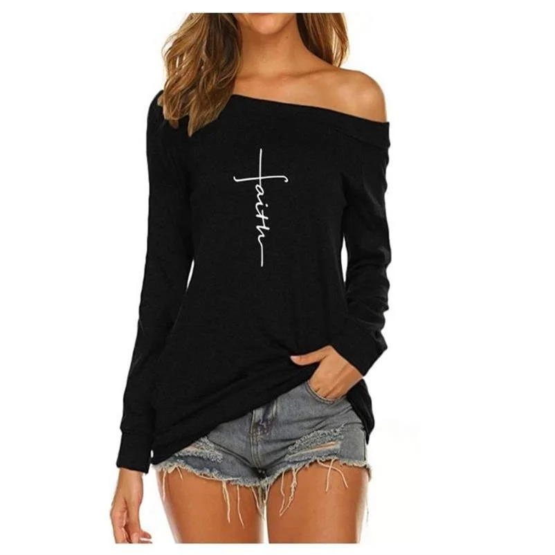 2022 Summer High Quality T-Shirt For Women Top Faith long sleeve T-Shirt Female Women Harajuku Off The Shoulder Tops
2022 Summer High Quality T-Shirt For Women Top Faith long sleeve T-Shirt Female Women Harajuku Off The Shoulder Tops