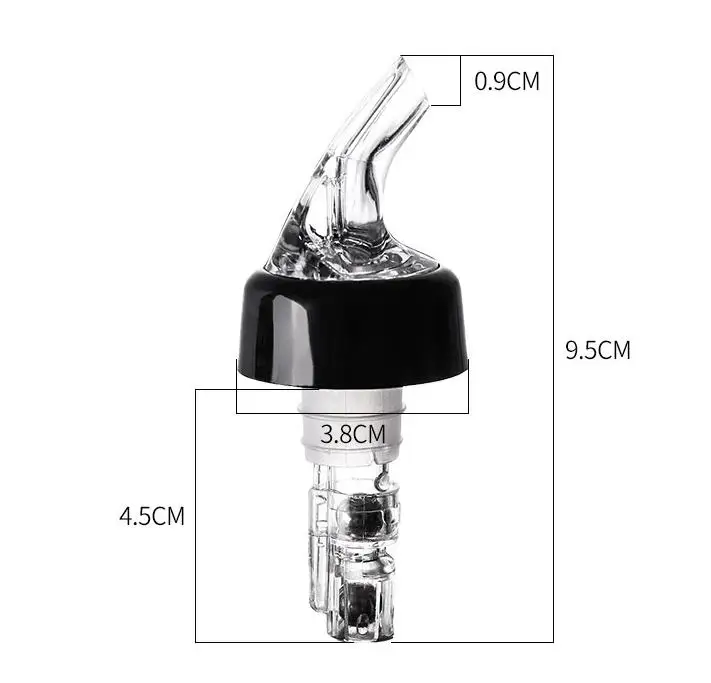 Description Picture 2 of itemPortable 30ml Quantitative Wine Pourer Alcohol Liquid Dispenser Measuring Oil Bottle Spout Wine Decanter Bar Tool