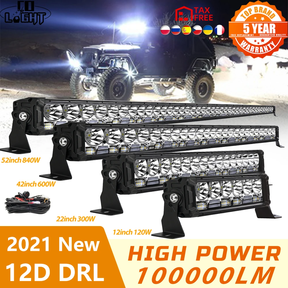 CO LIGHT 12D 12-52inch Offroad LED Bar Spot Flood Beam DRL LED Light Bar for Car Truck Boat 4X4 ATV SUV Barra LED Work Light
CO LIGHT 12D 12-52inch Offroad LED Bar Spot Flood Beam DRL LED Light Bar for Car Truck Boat 4X4 ATV SUV Barra LED Work Light