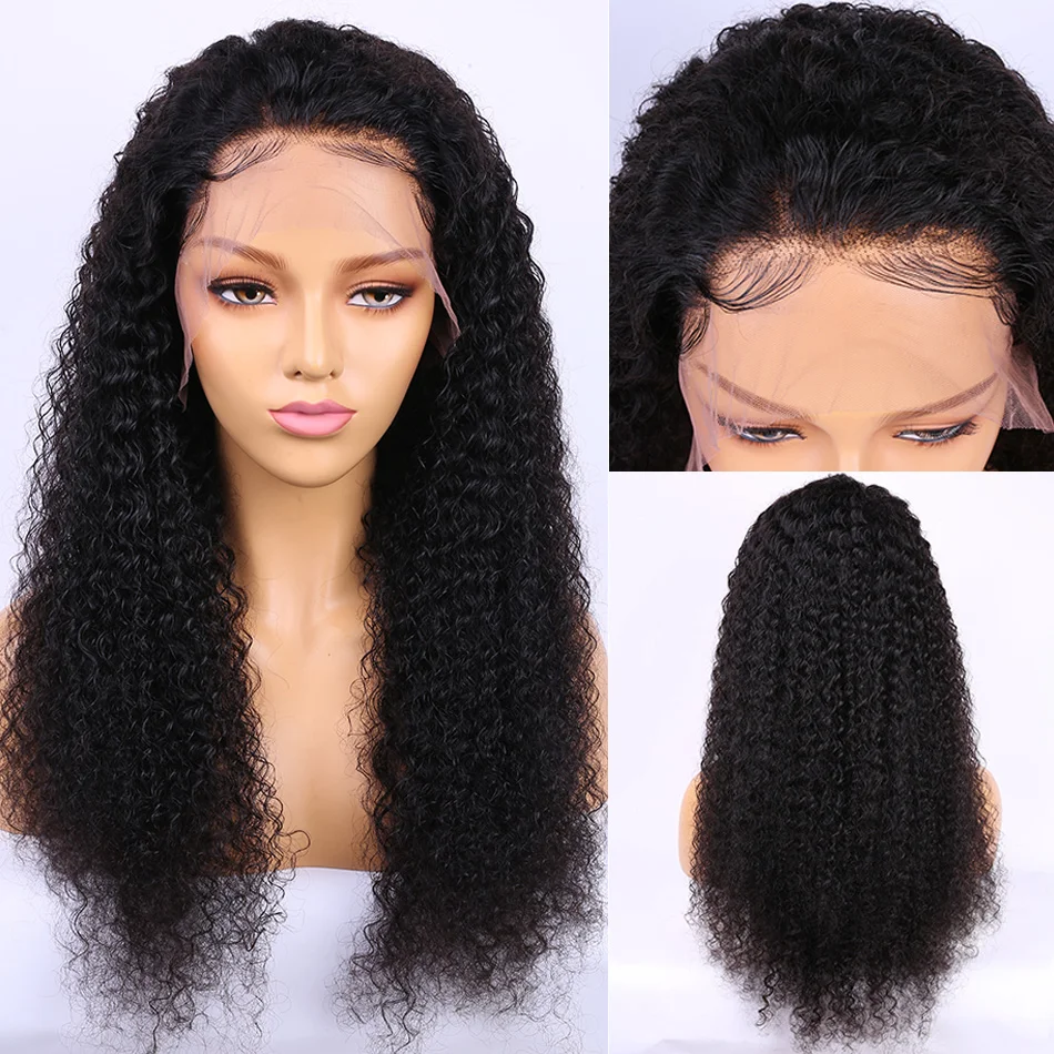  Deep Curly Wave Human Hair Wig For Black Women 150% Short and Long 13x4 Remy Human Hair Lace Front Wigs