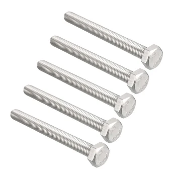 

uxcell 5pcs M10 Thread 30mm 35mm 40mm 45mm 55mm 65mm 70mm 100mm 120mm 304 Stainless Steel Hex Head Screws Bolts