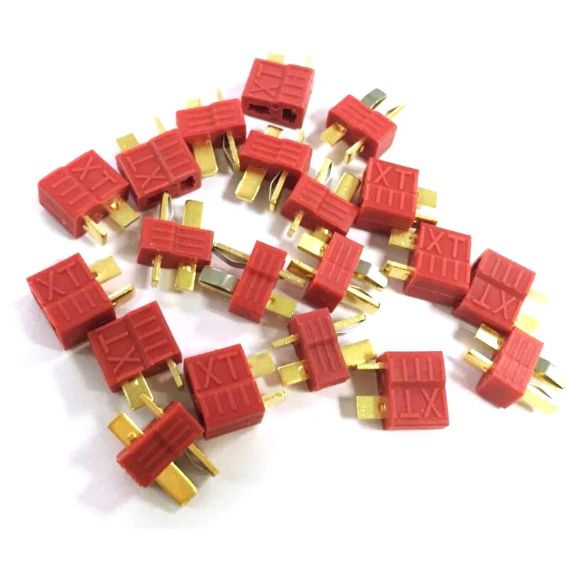 

20pcs Anti-skidding Deans Plug T Style Connector Female / Male for RC Lipo Battery ESC Rc Helicopter (10pair)