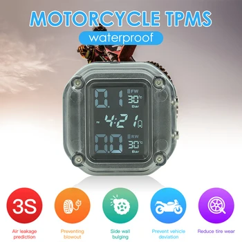 TPMS Tire Pressure Monitoring System Waterproof Motorcycle w/ 2 External Sensors Outdoor Anti-resistance Repairing Elements
TPMS Tire Pressure Monitoring System Waterproof Motorcycle w/ 2 External Sensors Outdoor Anti-resistance Repairing Elements