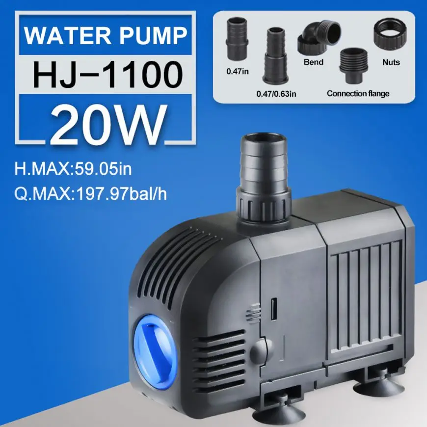 20w 220V-240V Multifunctional Submersible Pump Fish Tank Water Wave Pump Koi Garden Pond Super Strong Water Pump