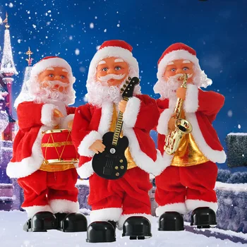 New Creative Christmas Electric Plush Santa Claus Singing Dancing Saxophone Doll Toy New Year Gift for Children Toy Navidad
New Creative Christmas Electric Plush Santa Claus Singing Dancing Saxophone Doll Toy New Year Gift for Children Toy Navidad