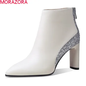 MORAZORA 2020 Genuine leather boots women thick high heels pointed toe mixed colors ladies shoes autumn winter ankle boots
MORAZORA 2020 Genuine leather boots women thick high heels pointed toe mixed colors ladies shoes autumn winter ankle boots