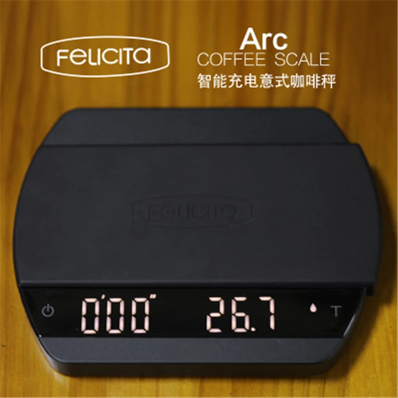 Felicita Arc Coffee Scale With Bluetooth Drip Coffee Scale Timer Smart Electronic Coffee Scale USB Digital Kitchen scale 2KG/0.1
Felicita Arc Coffee Scale With Bluetooth Drip Coffee Scale Timer Smart Electronic Coffee Scale USB Digital Kitchen scale 2KG/0.1