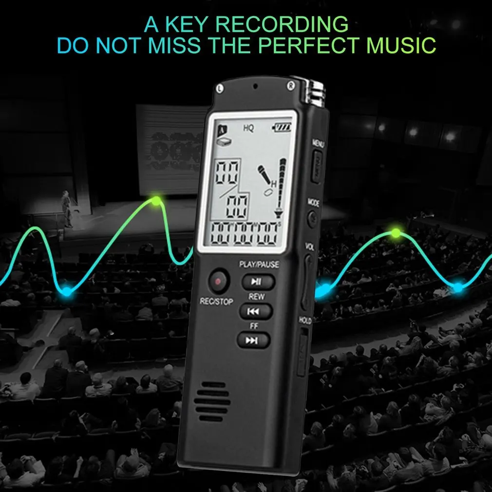 Mini T60 Professional Voice Recording Device Time Display Large Screen Digital Voice Audio Recorder Dictaphone MP3 Player
Mini T60 Professional Voice Recording Device Time Display Large Screen Digital Voice Audio Recorder Dictaphone MP3 Player