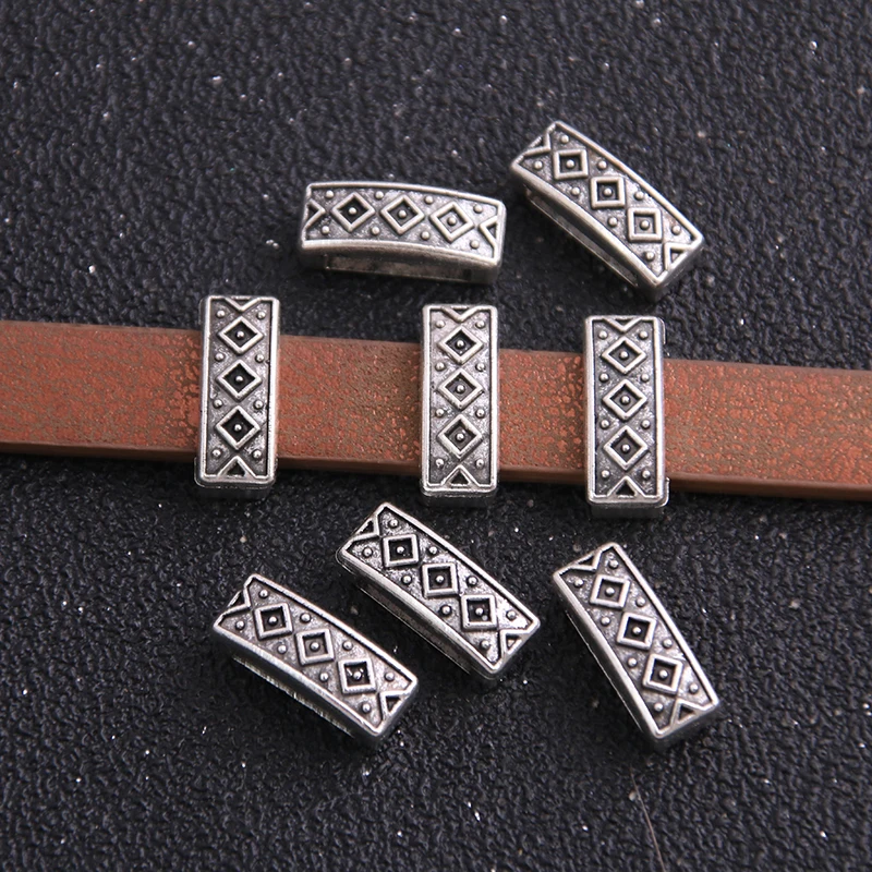 18Pcs Antique Silver Slider Spacer Beads Carved Diamond Flower Hole 10*2.5mm Leather DIY Bracelet Making Accessorie
18Pcs Antique Silver Slider Spacer Beads Carved Diamond Flower Hole 10*2.5mm Leather DIY Bracelet Making Accessorie