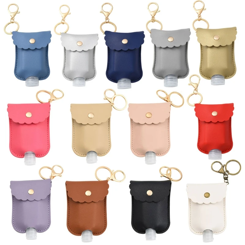 60ml Portable Squeeze Bottle Empty Leakproof Plastic Travel Bottle for Hand Sanitizer with Leather Keychain Holder Clips
60ml Portable Squeeze Bottle Empty Leakproof Plastic Travel Bottle for Hand Sanitizer with Leather Keychain Holder Clips