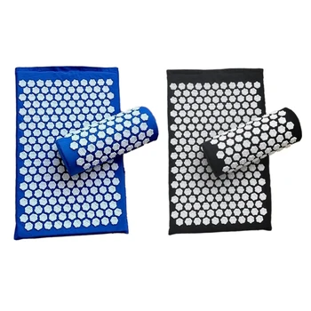 2Set Blue /Black Lotus Acupressure Massage Mat Pillow Shiatsu Pain Stress Relief Stress Body Massage
2Set Blue /Black Lotus Acupressure Massage Mat Pillow Shiatsu Pain Stress Relief Stress Body Massage