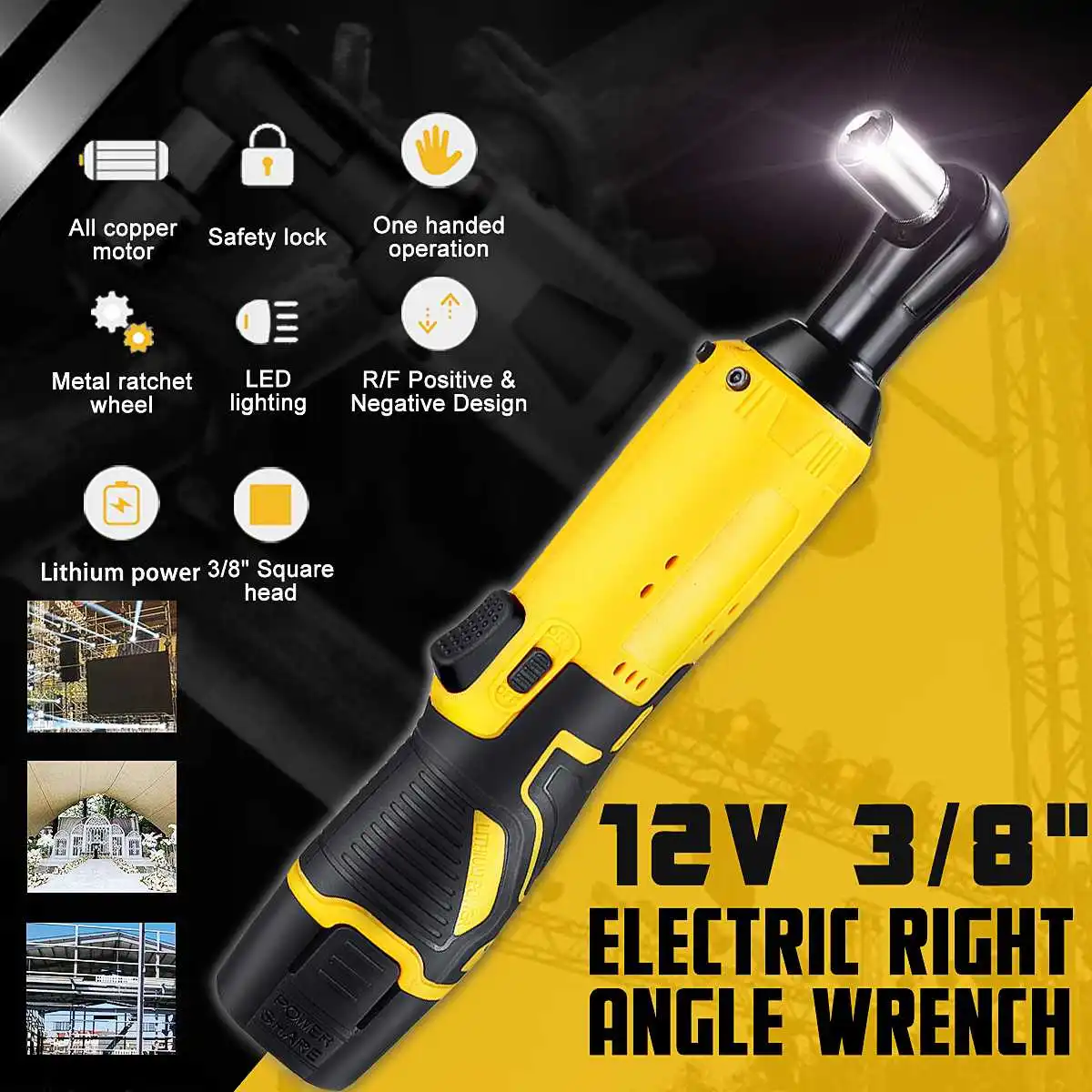 12V 3/8 Cordless Electric Ratchet Wrench Tool Set Kit Rechargeable Lithium-Ion Battery Scaffolding Impact Wrench Power Tool
12V 3/8 Cordless Electric Ratchet Wrench Tool Set Kit Rechargeable Lithium-Ion Battery Scaffolding Impact Wrench Power Tool