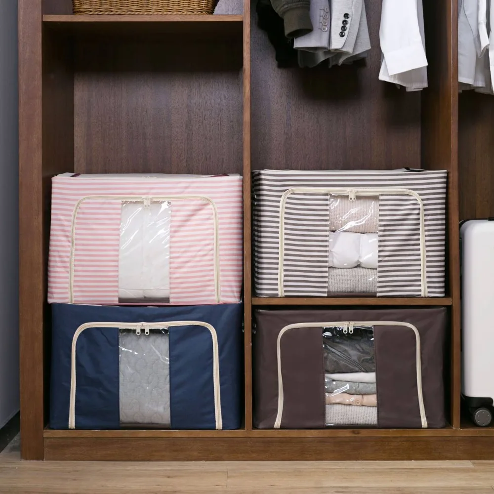 66L Oxford Cloth Quilt Storage Bag Visible Clothes Storage Box Large Wardrobe Clothes Quilt Storage Box With Zipper
66L Oxford Cloth Quilt Storage Bag Visible Clothes Storage Box Large Wardrobe Clothes Quilt Storage Box With Zipper