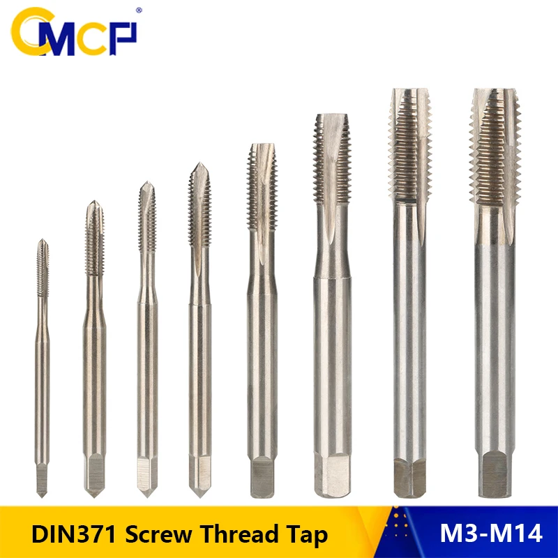 CMCP HSS Machine Screw Thread Metric Plug Tap DIN371 Straight Flute Screw Taps M3 M4 M5 M6 M8 M10 M12 M14 Screw Thread Tap Drill
CMCP HSS Machine Screw Thread Metric Plug Tap DIN371 Straight Flute Screw Taps M3 M4 M5 M6 M8 M10 M12 M14 Screw Thread Tap Drill