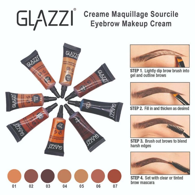 GLAZZI 8 Colors Eyebrow Gel Waterproof Tint Makeup Brush Set Brown Enhancer Eye Brow Dye Cream Make Up Paint Cosmetic TSLM2
GLAZZI 8 Colors Eyebrow Gel Waterproof Tint Makeup Brush Set Brown Enhancer Eye Brow Dye Cream Make Up Paint Cosmetic TSLM2