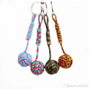 Monkey Fist Knot Key Chains Buckle Self-defense Core Keychain Steel Ball Hot Sale Survival Paracord lanyard Outdoor Travel
Monkey Fist Knot Key Chains Buckle Self-defense Core Keychain Steel Ball Hot Sale Survival Paracord lanyard Outdoor Travel