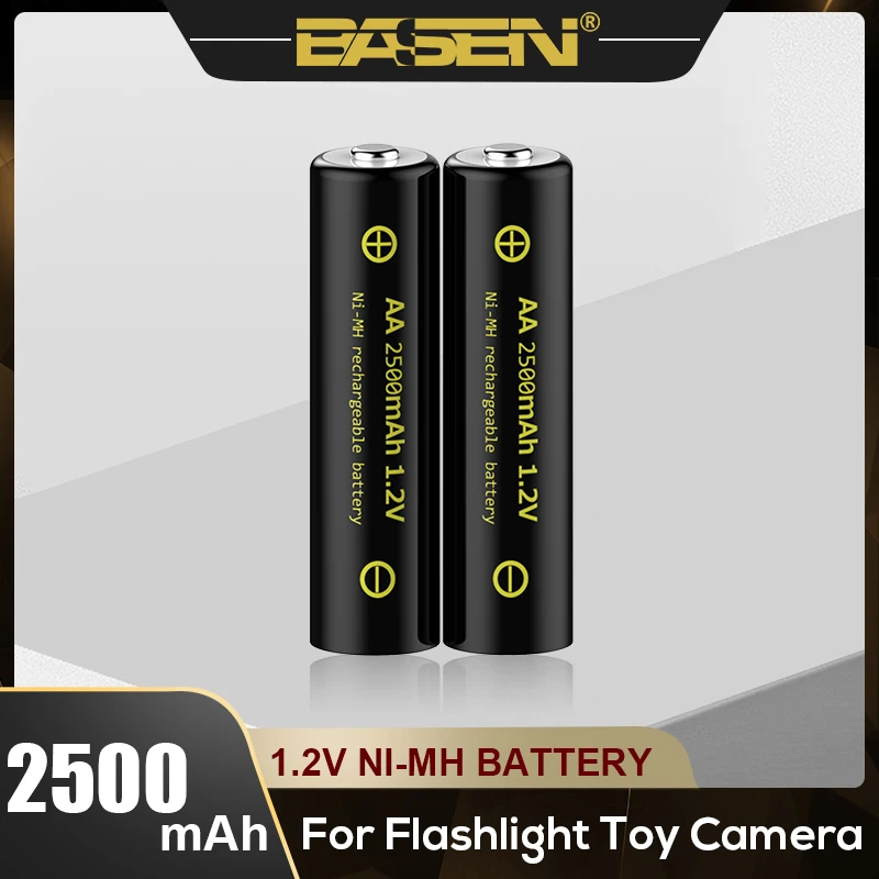 BASEN New AA Battery Rechargeable Batteries 1.2V AA 2500mAh Ni-MH Rechargeable Battery for Camera Flashlight
BASEN New AA Battery Rechargeable Batteries 1.2V AA 2500mAh Ni-MH Rechargeable Battery for Camera Flashlight