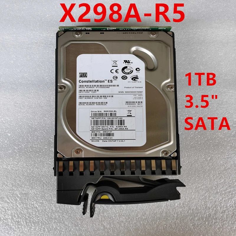 

Almost New Original HDD For NetApp 1TB 3.5" SATA 32MB 7200RPM For Internal HDD For Enterprise Class HDD For X298A-R5 SP-X298A-R5