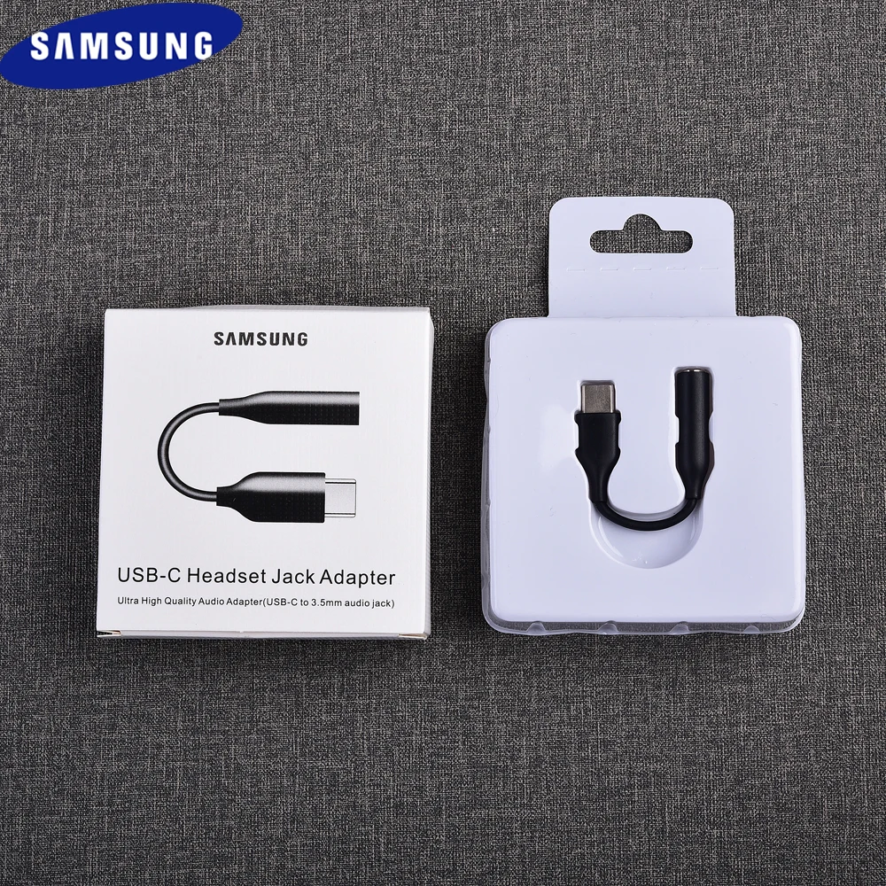 Original Samsung USB Type C Male To 3.5MM Earphone Audio Cable Adapter For SAMSUNG Galaxy Note 10 9 8 Pro M30s S20 Ultra S10 S9 | Мобильные