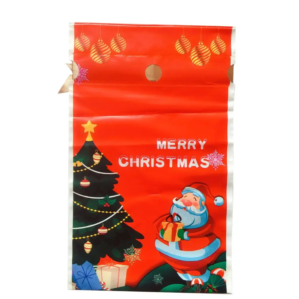 50pcs christmas candy bag with ribbon with christmas element