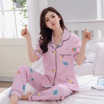 Cotton Striped Plus Size Pajamas Sets For Women 2020 Summer Long Pants Pyjama Lounge Pijama Homewear Home Clothing Two Piece Set
Cotton Striped Plus Size Pajamas Sets For Women 2020 Summer Long Pants Pyjama Lounge Pijama Homewear Home Clothing Two Piece Set