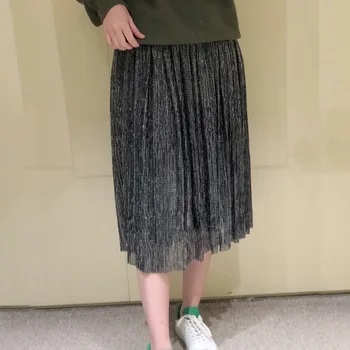 2019 Autumn / Winter New Silver Silk Tulle Fashion Wild Women's Skirt
2019 Autumn / Winter New Silver Silk Tulle Fashion Wild Women's Skirt