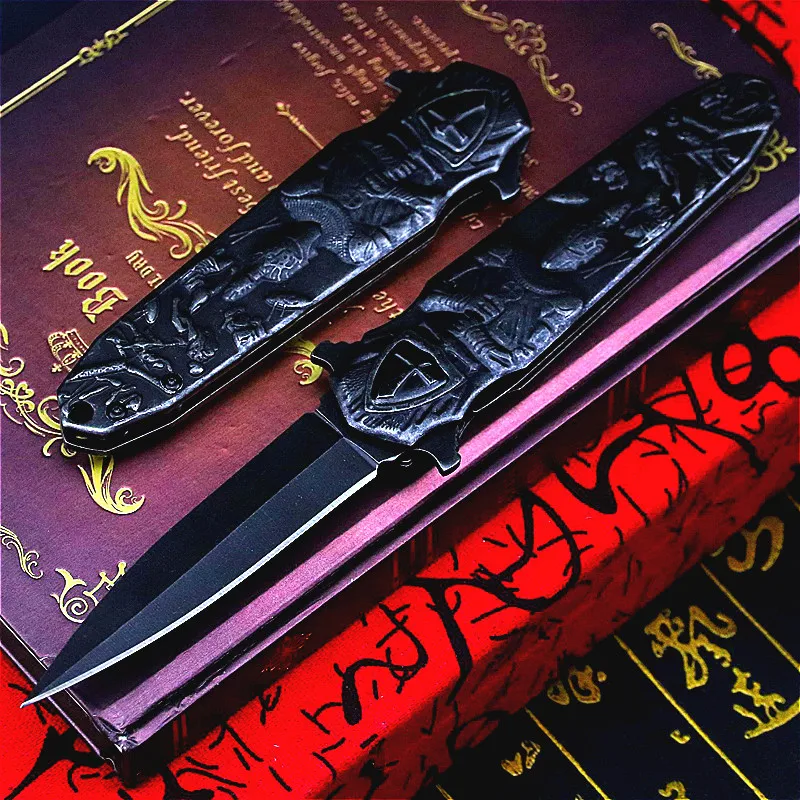 Black stone wash archaize sharp folding knife quick open outdoor tactics folding knife jungle adventure defensive folding knife 
Black stone wash archaize sharp folding knife quick open outdoor tactics folding knife jungle adventure defensive folding knife